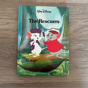 1989 Large Hardcover Copy of Walt Disney’s The Rescuers (8.5”x11.5”)